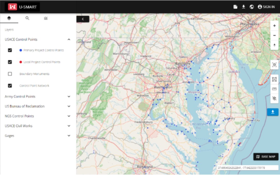 U-SMART – (USACE SURVEY MONUMENT       ARCHIVAL AND RETREVAL TOOL)