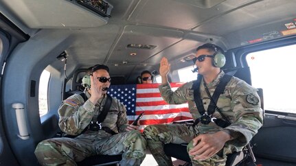 The Nevada Army National Guard holds a re-enlistment ceremony earlier this summer.