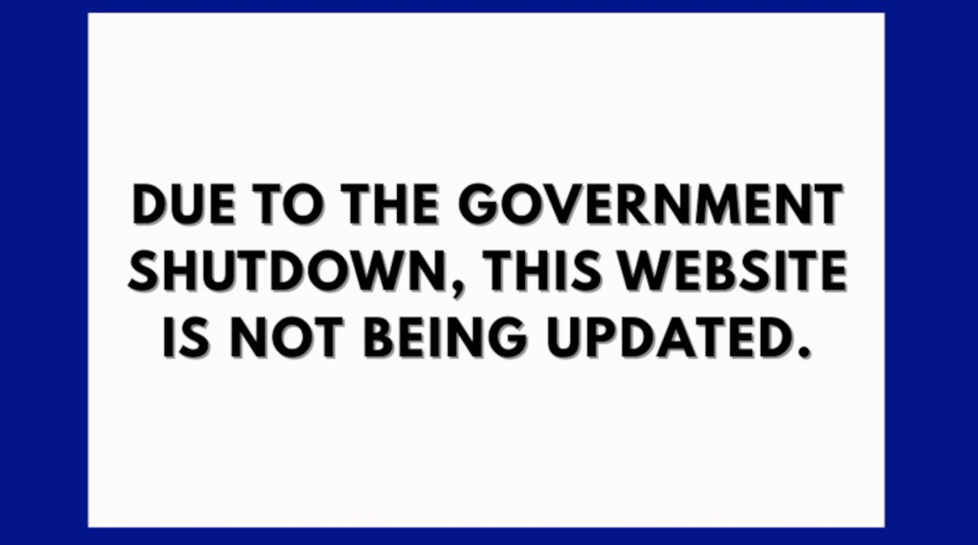 Government shutdown notice