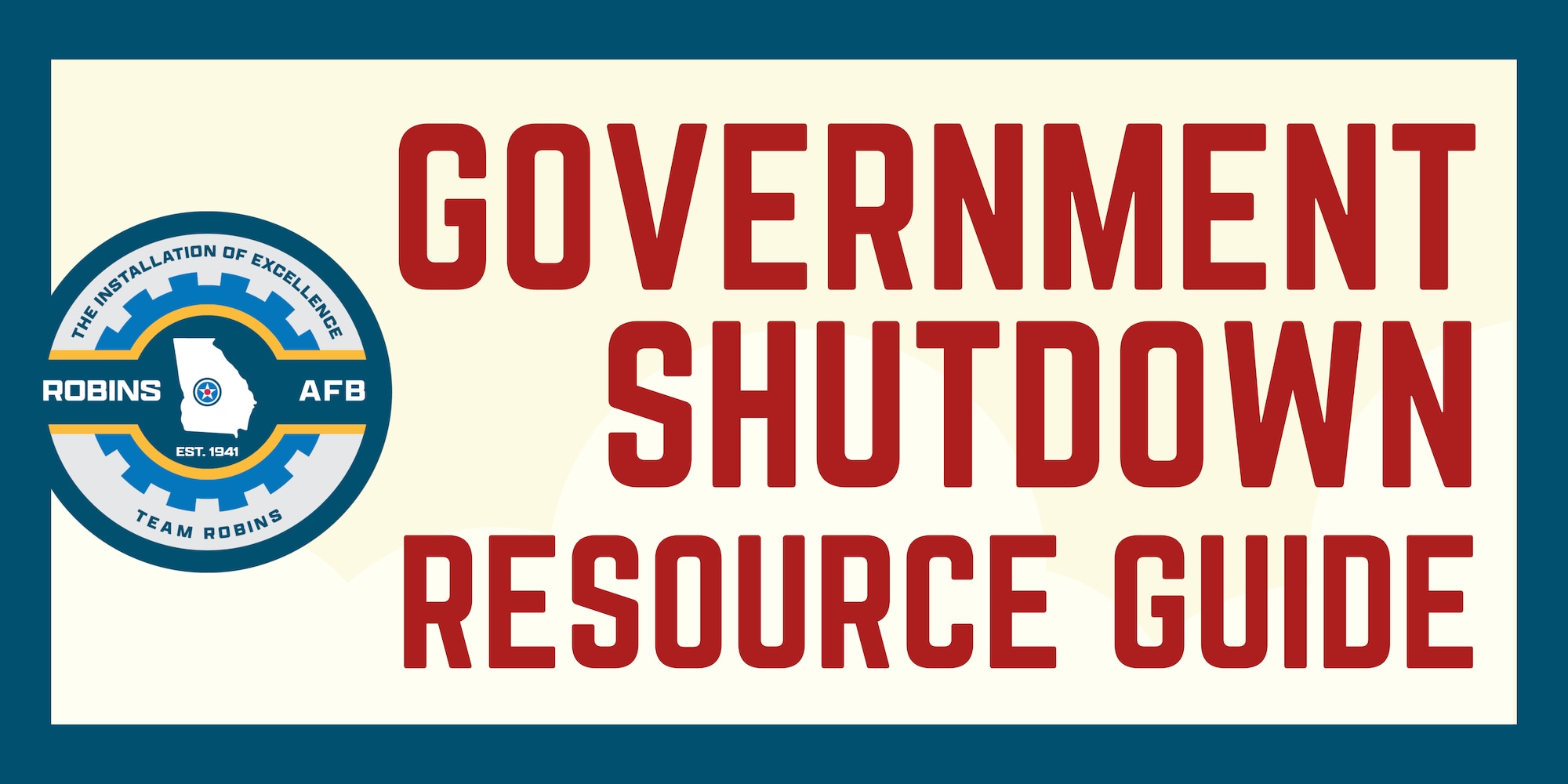 Graphic that says government shutdown resource guide