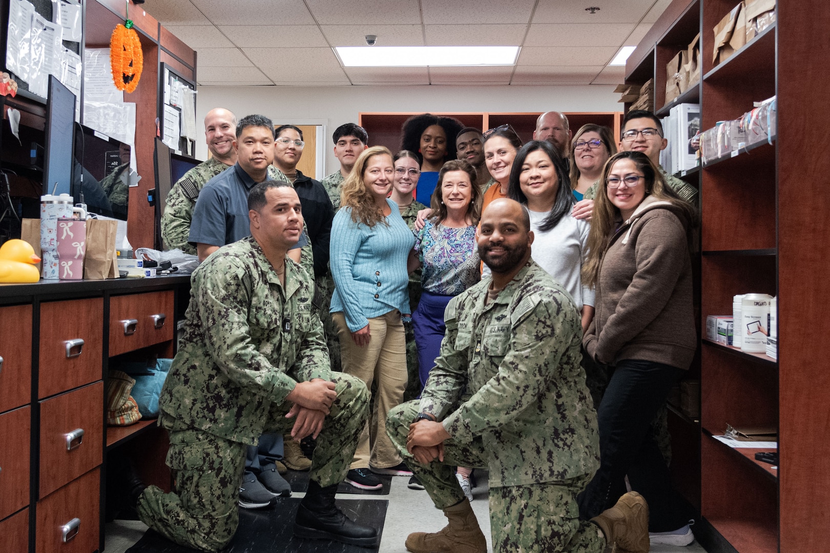 Naval Health Clinic Cherry Point celebrated the Sailors and civilians serving in the facility’s Pharmacy during the month of October, 2025.  October is known as “American Pharmacists Month,” with October 19 to October 25 as “National Pharmacy Week” and October 21 as “National Pharmacy Technician Day.”
The clinic’s Pharmacy team ensures the wellness and safety of patients each day through the issuance of medication and instruction of its use while ensuring service members have the prescriptions needed to maintain their medical readiness.