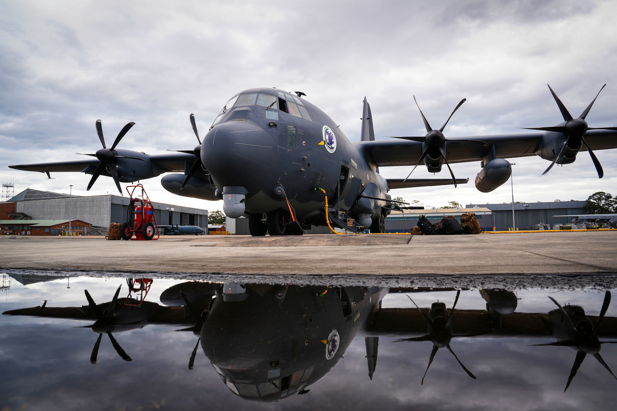 A U.S. Air Force AC-130J Ghostrider gunship assigned to the 27th Special Operations Wing prepares for takeoff for a flight during exercise Talisman Sabre 2025, July 7, 2025, in New South Wales, Australia. More than 30,000 U.S., Australian, and other international military personnel will participate in TS25, from July to August  2025, around Australia and Papua New Guinea. These events strengthen relationships and interoperability among key allies and partners, enhance our collective capability to respond to a wide array of potential security concerns and foster peace, stability, and prosperity in the Indo-Pacific. (U.S. Air Force photo by Airman 1st Class Gracelyn Hess)
