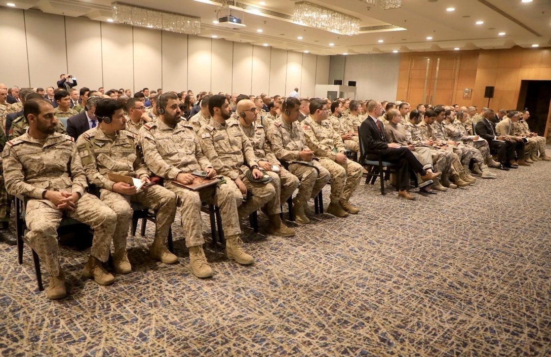 AMMAN, Jordan (Oct. 19, 2025) - Personnel from the Jordanian Armed Forces, U.S. military, and other partner nations participate in the initial planning conference for exercise Eager Lion 2026. Eager Lion 2026 is scheduled to take place in the Hashemite Kingdom of Jordan in May. It is a multilateral exercise designed to exchange military expertise and improve interoperability among partner nations. (Courtesy photo from Jordanian Armed Forces)