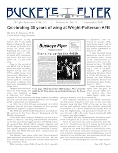 The September 2025 issue of the Buckeye Flyer is now available. The official publication of the 445th Airlift Wing includes eight pages of stories, photos and features pertaining to the 445th Airlift Wing, Air Force Reserve Command and the U.S. Air Force.