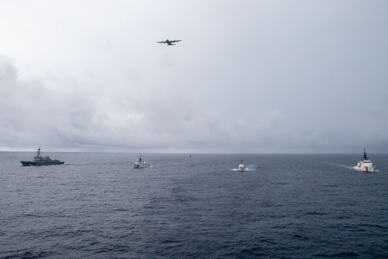 Coast Guard and partner agencies support Operation Pacific Viper in the Eastern Pacific Ocean in August 2025. Operation Pacific Viper is a counter-drug operation focused on interdicting, seizing and disrupting transshipments of cocaine and other bulk illicit drugs. (U.S. Coast Guard photo)