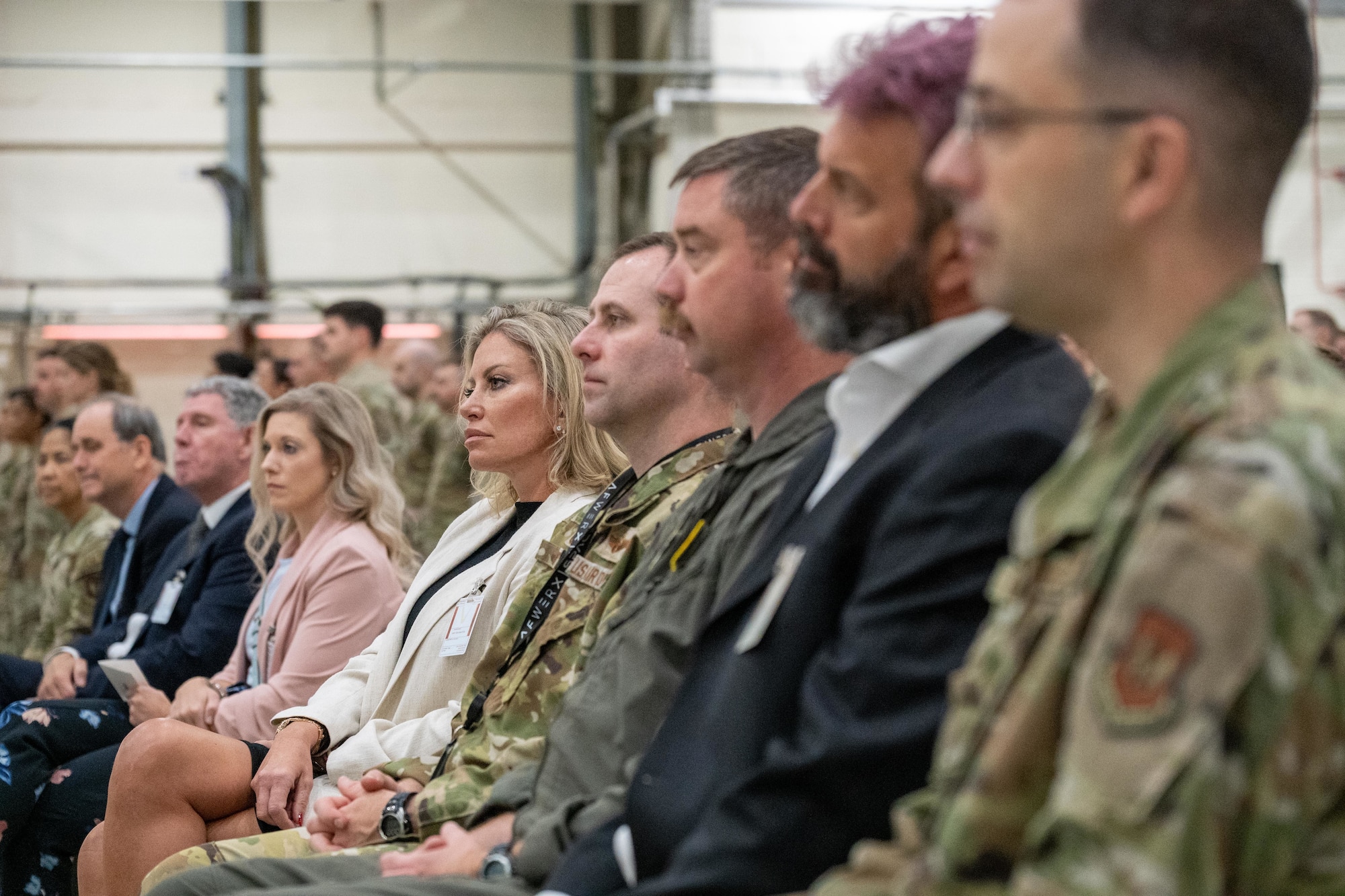 Attendees observe the 30th anniversary memorial service for U.S. Air Force Capt. David “Hawk” Hawkens