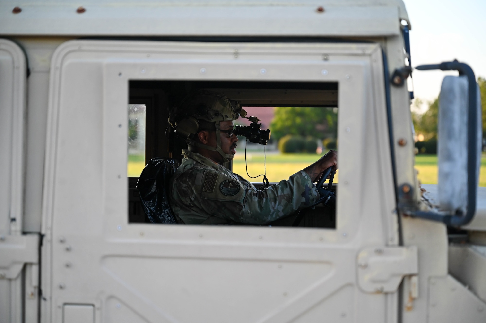 a person prepares to drive