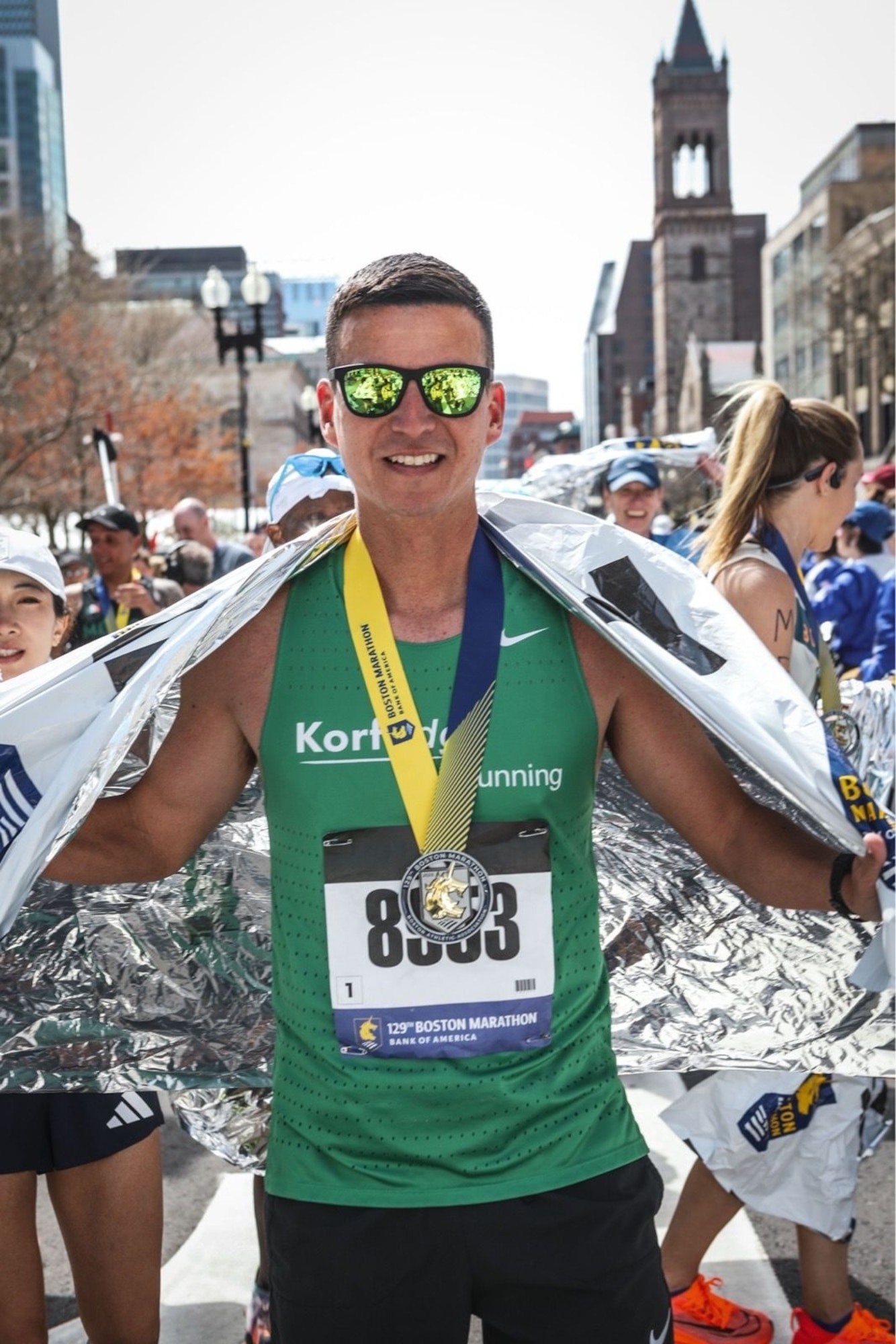 Terry Durham, area engineer for the Louisville VA Medical Center mega-project, also completed the Boston Marathon earlier this year. Durham also serves an officer in the Kentucky Army National Guard.