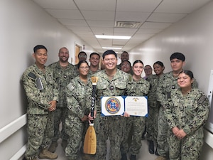 Hospital Corpsman Second Class Jared Michael Del Rosario was Leading Petty Officer of the Laboratory Department from October 2021 to August 2025, leading 18 staff in the collection of over 225,000 specimens and played a critical role in the integration of the VA Clinic’s Laboratory workflow. In recognition of his service, he was awarded the Navy and Marine Corps Achievement Medal.
