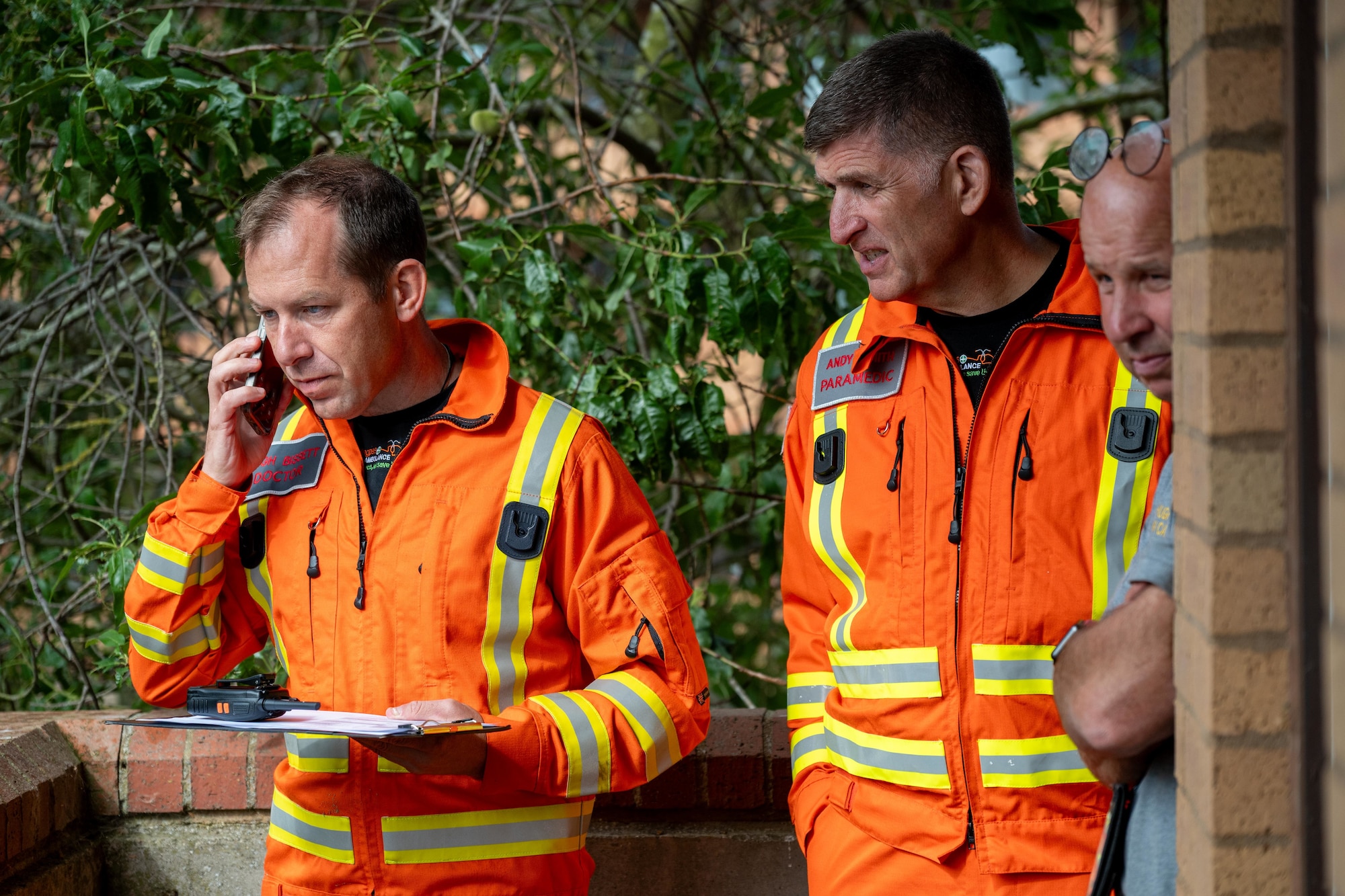 A UK doctor and paramedic observe operations