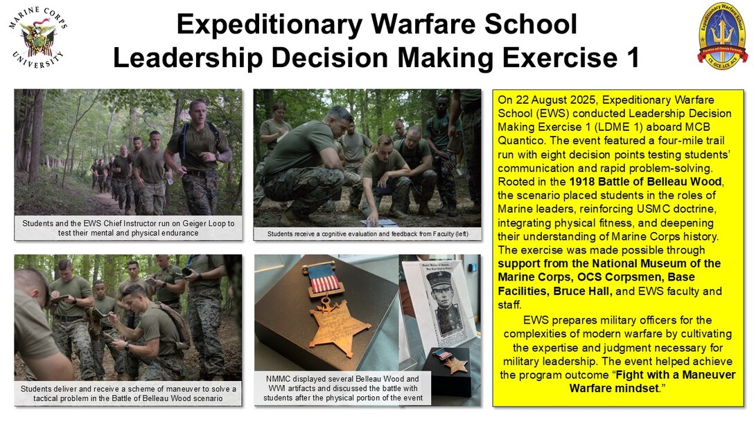 Expeditionary Warfare School Leadership Decision Making Exercise 1 Story Board