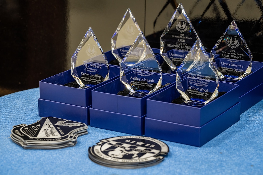 Wing Staff Agency all call took place at Wright-Patterson Air Force Base, Ohio, Aug. 28, 2025. The event recognized award winners for their contributions throughout the quarter. (U.S. Air Force photo by Daniel Peterson)