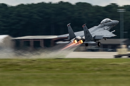 F-15 taking off