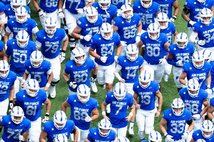 Football team on field