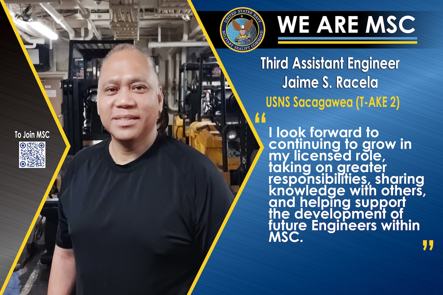 We Are MSC: Third Assistant Engineer Jaime S. Racela