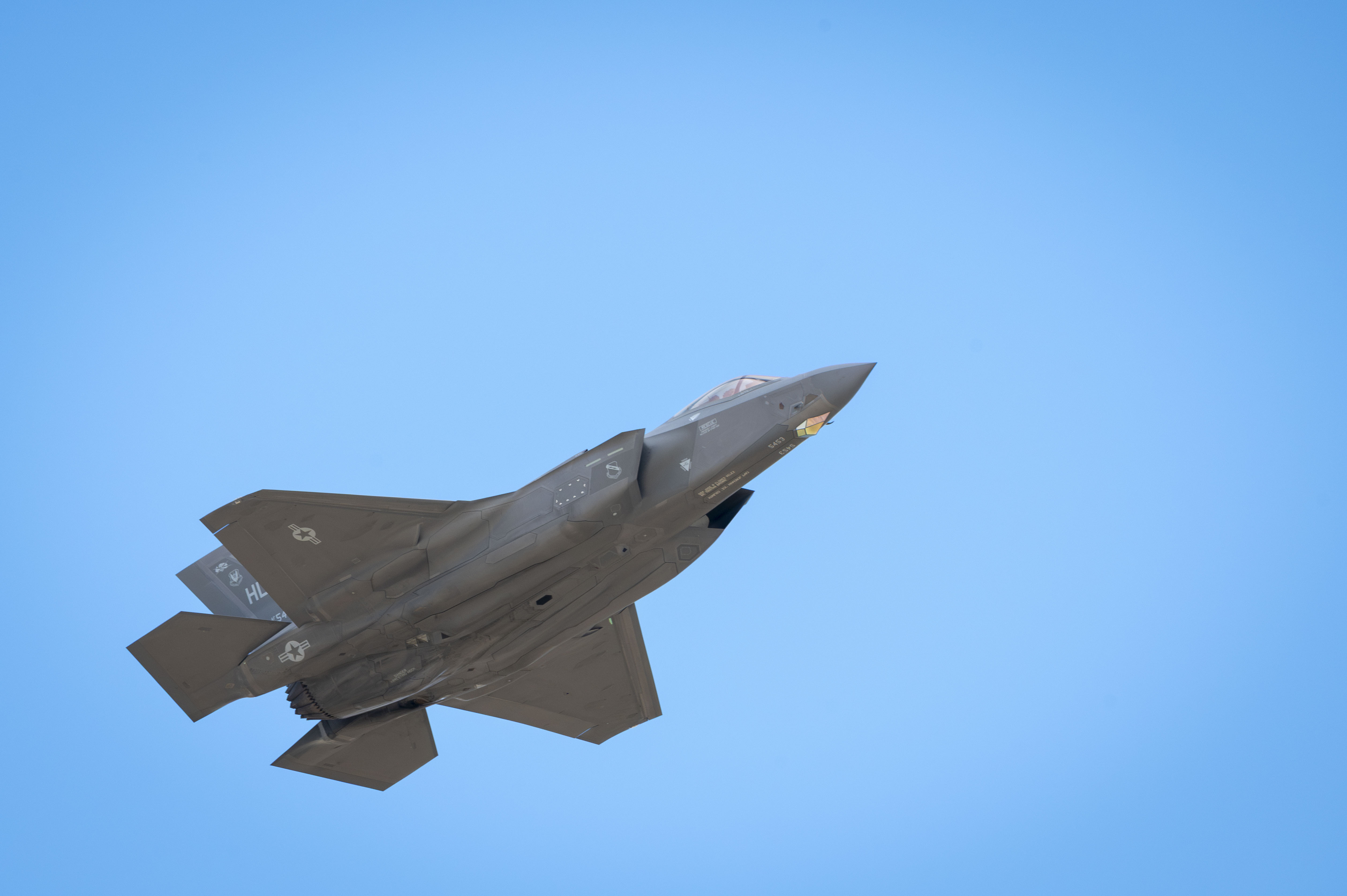 An F-35A Lightning II, assigned to Hill Air Force Base, Utah, takes off. (U.S. Air Force photo by Anthony Pham)