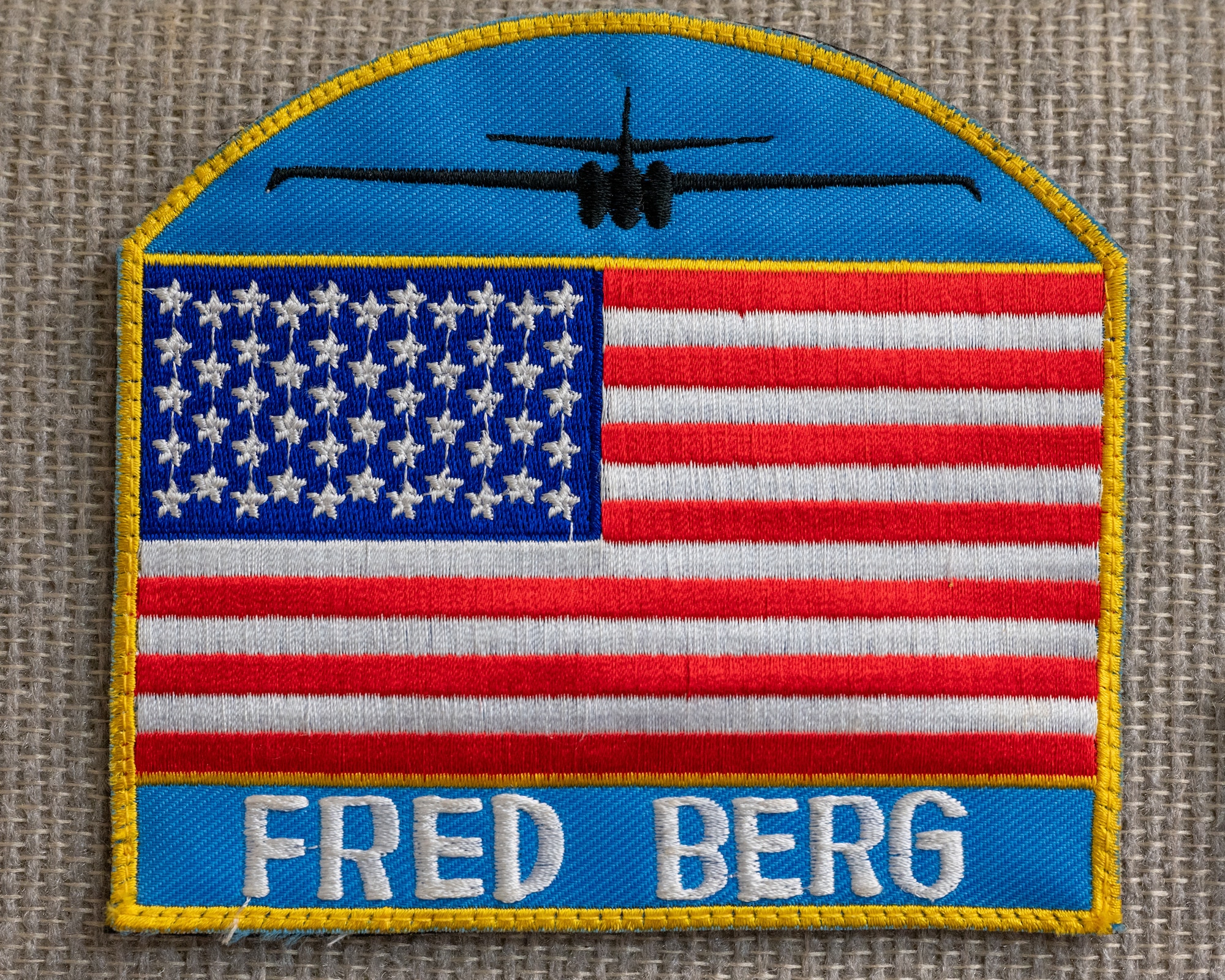 The patch of Frederick Berg on his patch wall, memorializing the time he spent flying the U-2 at Laughlin Air Force Base, Texas, Sept. 3, 2025. Berg has spent 40 years in U.S. federal service, flying in active duty and teaching student pilots as a civilian since 1996. (U.S. Air Force photo by Staff Sgt. Nicholas Larsen)