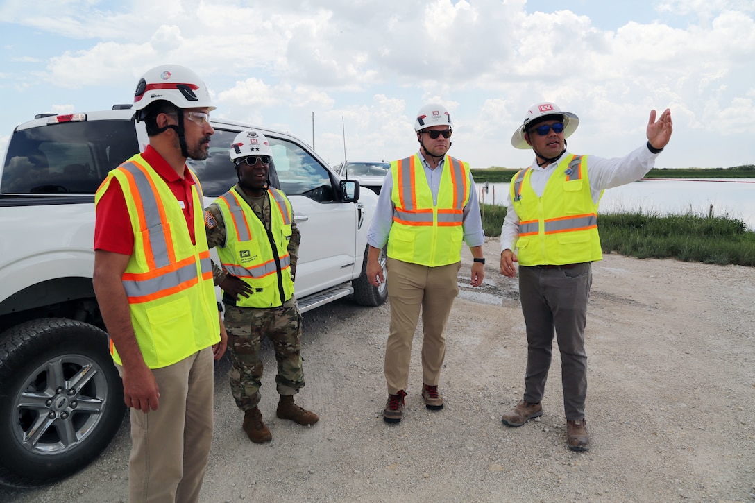 The Honorable Adam Telle, Assistant Secretary of the Army (Civil Works) and Maj. Gen. Jason Kelly, U.S. Army Corps of Engineers Deputy Commanding General for Civil and Emergency Operations, visited the U.S. Army Corps of Engineers, Jacksonville District keynote project at the Central Everglades Planning Project Everglades Agricultural Area (EAA) phase Aug. 22, 2025.