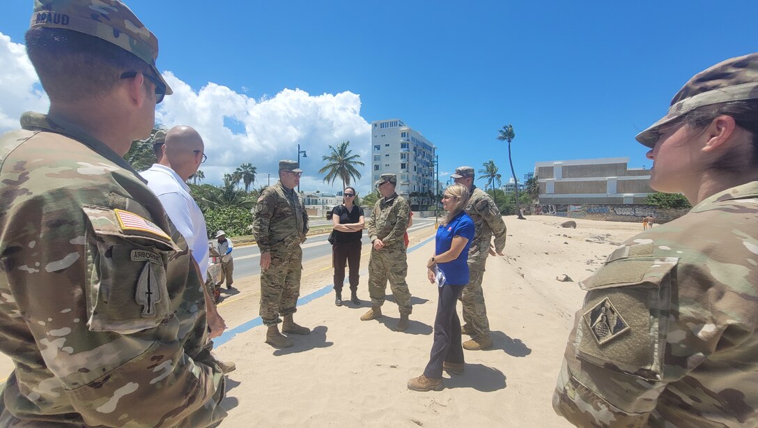 Brig. Gen. Zachary L. Miller, USACE South Atlantic Division Commanding General visited “El Ultimo Trolley” beach at Ocean Park neighborhood.