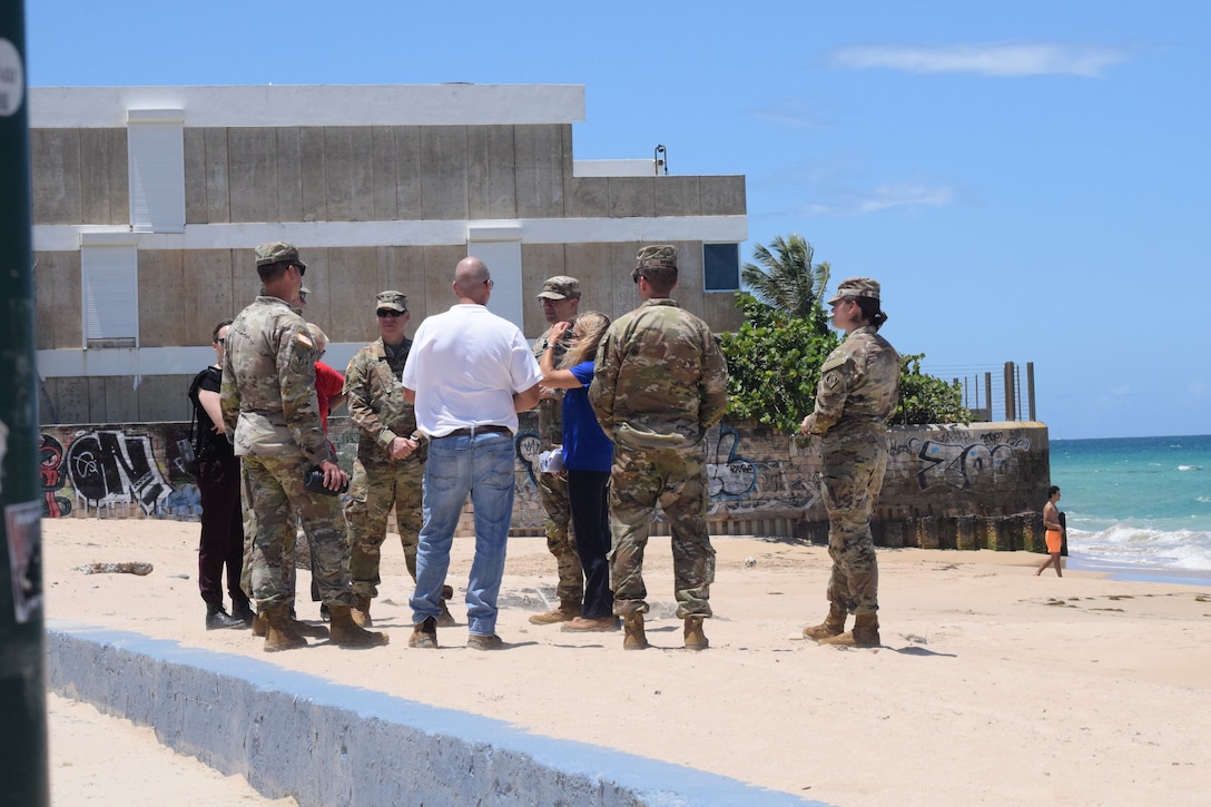 Brig. Gen. Zachary L. Miller, USACE South Atlantic Division Commanding General visited “El Ultimo Trolley” beach at Ocean Park neighborhood.