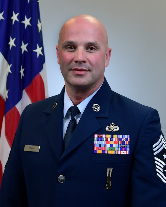 105th Airlift Wing Command Chief Joseph Cohan official photo
