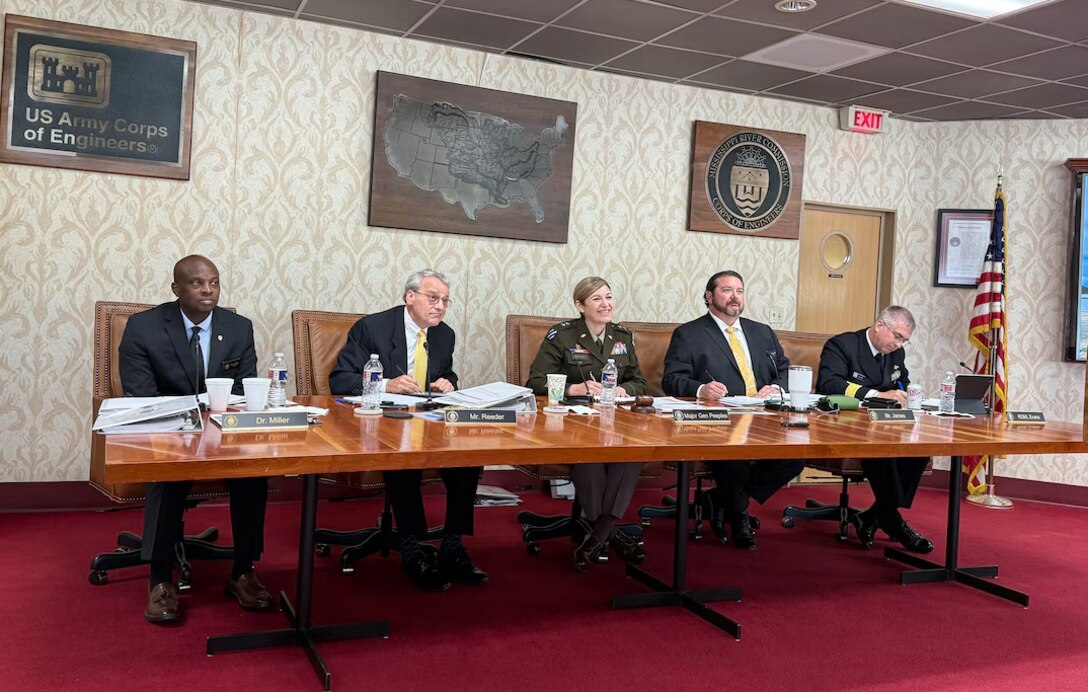 This presidentially appointed Mississippi River Commission (MRC) holds a low-water and a high-water inspection trip along the Mississippi River each year aboard the Motor Vessel Mississippi. 

The Memphis District Commander, Col. John L. Morrow delivered remarks to commission members and meeting attendees for the first time, Aug. 18. Remarks covered district projects and programs specific to the Memphis District. Morrow also provided remarks at the Aug. 19 and 20 hearings later in the week. 

MRC trips serve several key purposes, one being to provide a forum for commission members to engage with the public, partners, and other key stakeholders on river- and navigation-related issues, challenges, and opportunities. These trips are crucial for ensuring the public's voice is heard by USACE leadership as it is later used to shape decisions affecting the Mississippi River and surrounding areas. 

The information and perspectives shared during the public hearings are invaluable to the MRC and the Corps for making informed decisions regarding the nation's water resources.