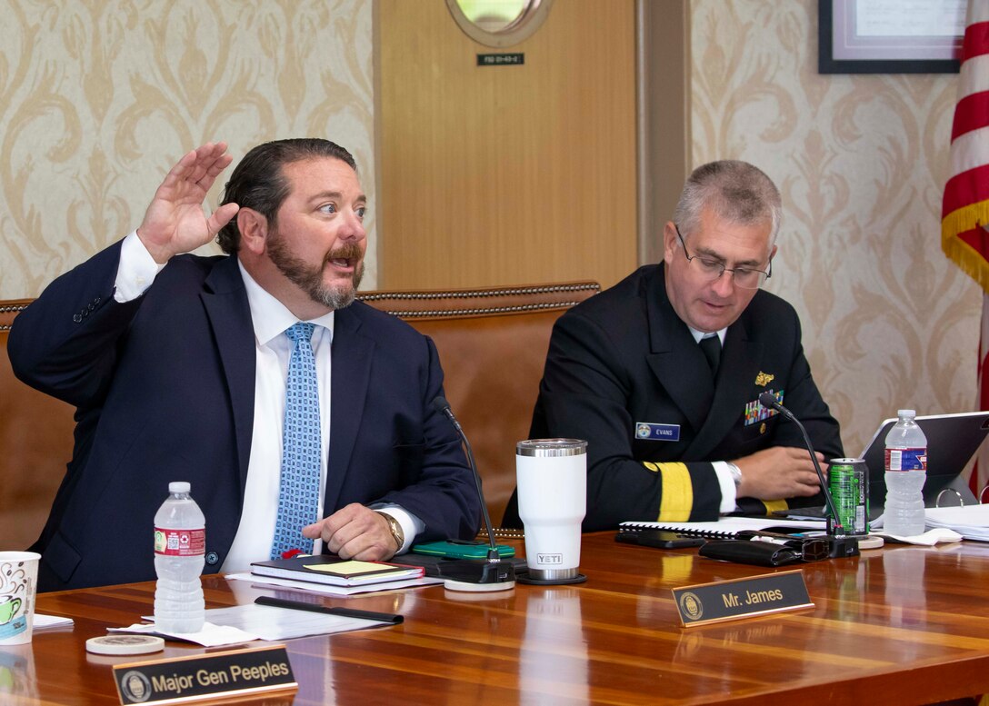 This presidentially appointed Mississippi River Commission (MRC) holds a low-water and a high-water inspection trip along the Mississippi River each year aboard the Motor Vessel Mississippi. 

The new Memphis District Commander, Col. John L. Morrow, delivered remarks to the MRC and attendees regarding district programs and projects for the first time, Aug. 18. Remarks covered district projects and programs specific to the Memphis District. He will also provide remarks at the Aug. 19 and 20 hearings later in the week. 

MRC trips serve several key purposes, one being to provide a forum for commission members to engage with the public, partners, and other key stakeholders on river- and navigation-related issues, challenges, and opportunities. 

The trips are crucial for ensuring the public's voice is heard by USACE leadership as it is later used to shape decisions affecting the Mississippi River and surrounding areas. The information and perspectives shared during the public hearings are invaluable to the MRC and the Corps for making informed decisions regarding the nation's water resources.