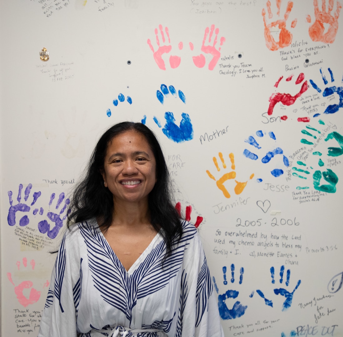 Sherilyn Long, a registered nurse at Tripler Army Medical Center, was named the 2026 Mana’olana Nurse of Hope Award recipient for her dedication to patient care and compassionate approach to oncology nursing. The award was presented by the Oncology Nursing Society Hawaii chapter. (Defense Health Agency photo by Hugh Fleming)