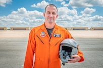 Lt Col. (Ret) Igor Suhr poses for a photo at Whiteman Air Force Base, Missouri., Sept. 8, 2025. Suhr is the first civilian test pilot for the B-2 Spirit Stealth Bomber. (U.S. Air Force photo by Senior Airman Robert E. Hicks.)