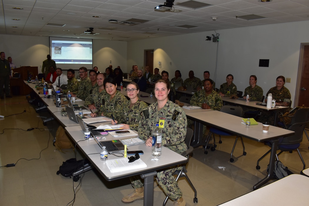 Williamsburg, VA - Subject Matter Experts (SME) gathered at Naval Medical Readiness Logistics Command (NMRLC) on Cheatham Annex, Williamsburg, VA, to participate in an Expeditionary Resuscitative Surgical System (ERSS) Navy Authorized Medical Allowance List (AMAL) review, Sept. 8. Navy military and support personnel across Navy Medicine, from San Diego, Guam, Great Lakes, Portsmouth, Camp Lejeune, Naval Medical Forces Pacific and Atlantic, DLA Troop Support, DHA MEDLOG, and DHA James Lovell FHCC, plus others, were present to thoroughly comb line-item by line-item through the ERSS allowance list.