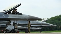 F-16 Fighting Falcons assigned to the 36th Fighter Squadron arrive at Cheongju Air Base, Republic of Korea for Buddy Squadron 25-5