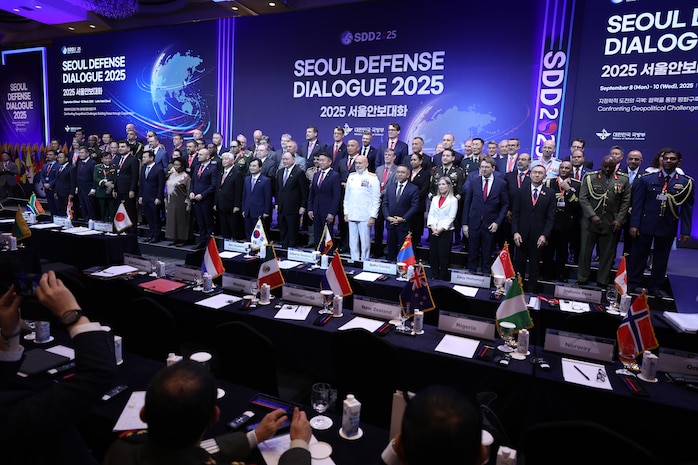 United Nations representatives assemble for the Seoul Defense Dialogue 2025 conference in Seoul, Korea, September 9, 2025.