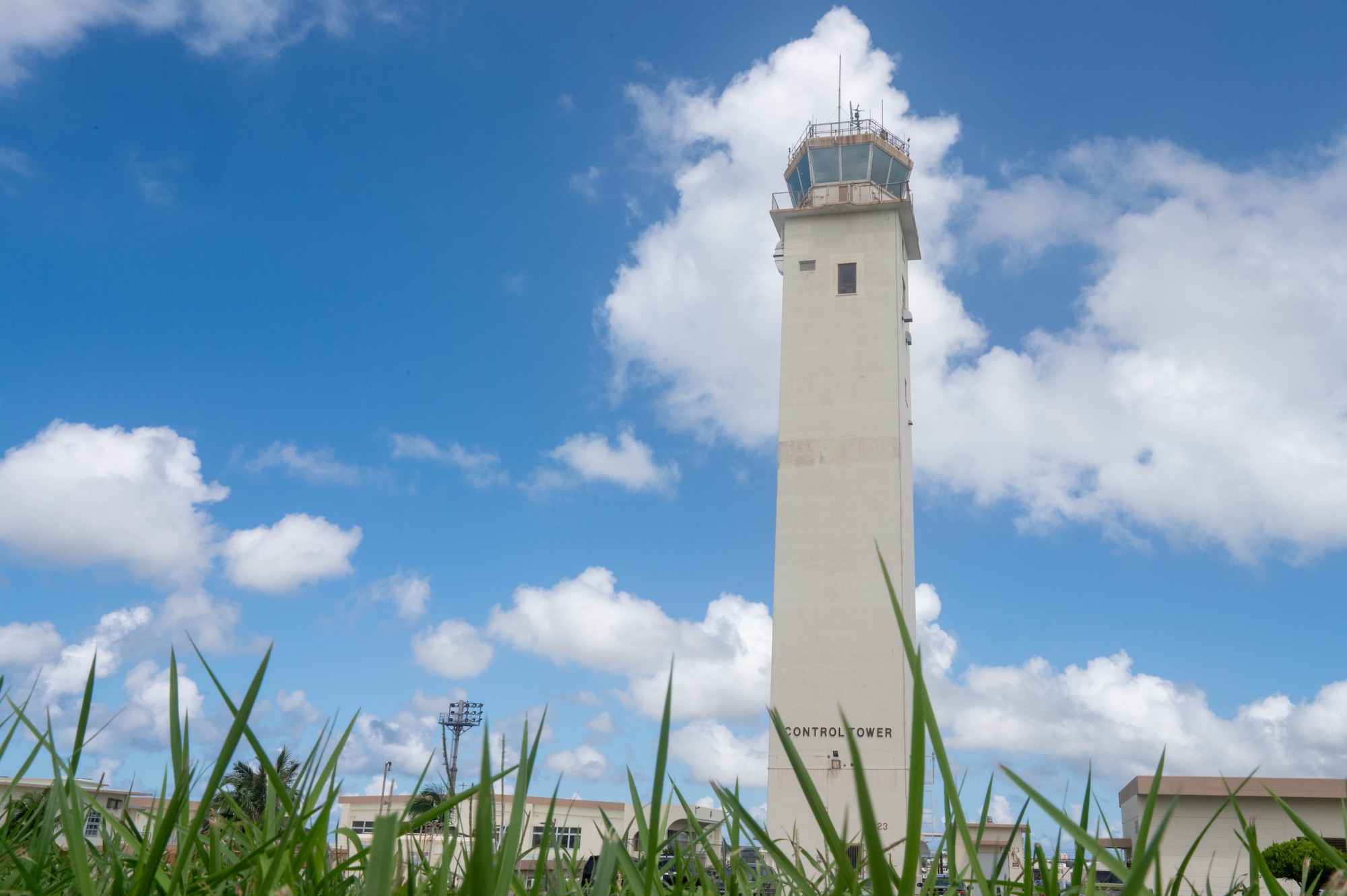View of air traffic controller tower.
