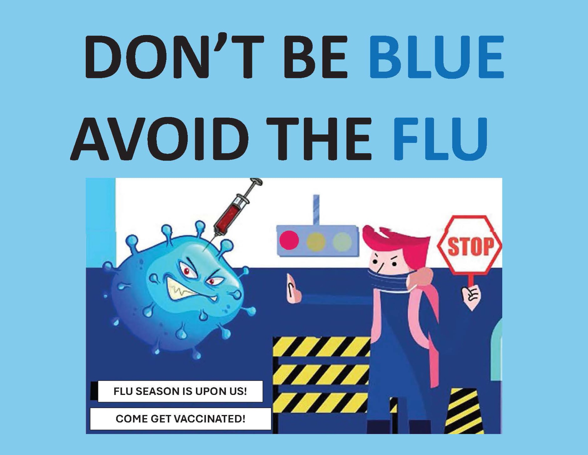 The Arnold Air Force Base Medical Aid Station and Coffee County Health Department are joining to host an influenza vaccination drive Oct. 9, 2025, from 10 a.m. to 3 p.m. in the Main Auditorium at Arnold AFB. The drive is open to all Arnold AFB personnel. (Courtesy graphic)