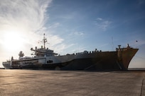 The Blue Ridge-class command and control ship USS Mount Whitney (LCC 20) arrives in Porto Romano, Durrës, Albania, for a schedule port visit. Mount Whitney is on a scheduled deployment in the U.S. 6th Fleet area of operations to support the warfighting effectiveness, lethality and readiness of U.S. Naval Forces Europe-Africa, and defend U.S., Allied and partner interests in the region.
