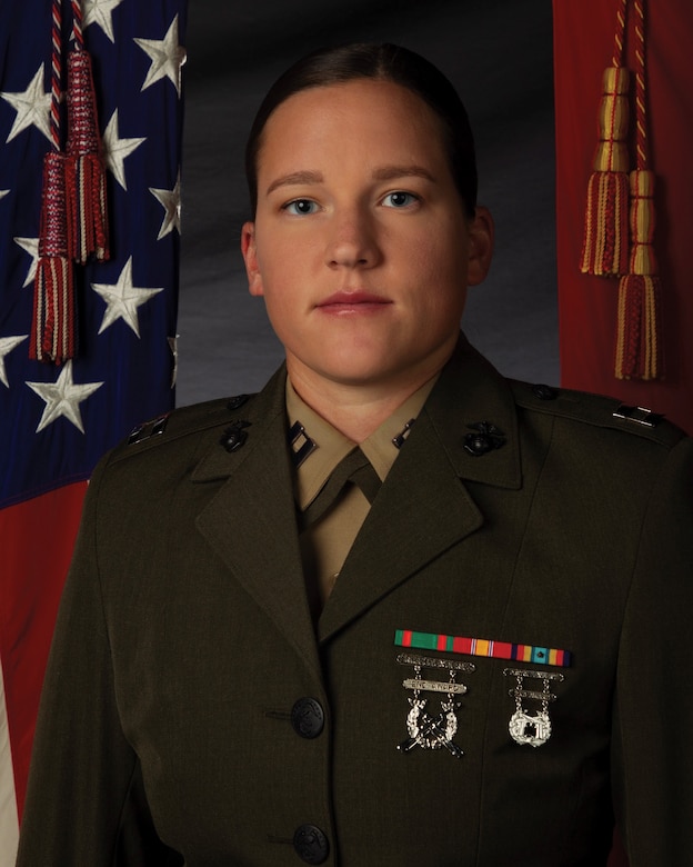 Captain Claire I. Hellmann, Inspector-Instructor, Fox Battery, 2nd Battalion, 14th Marine Regiment