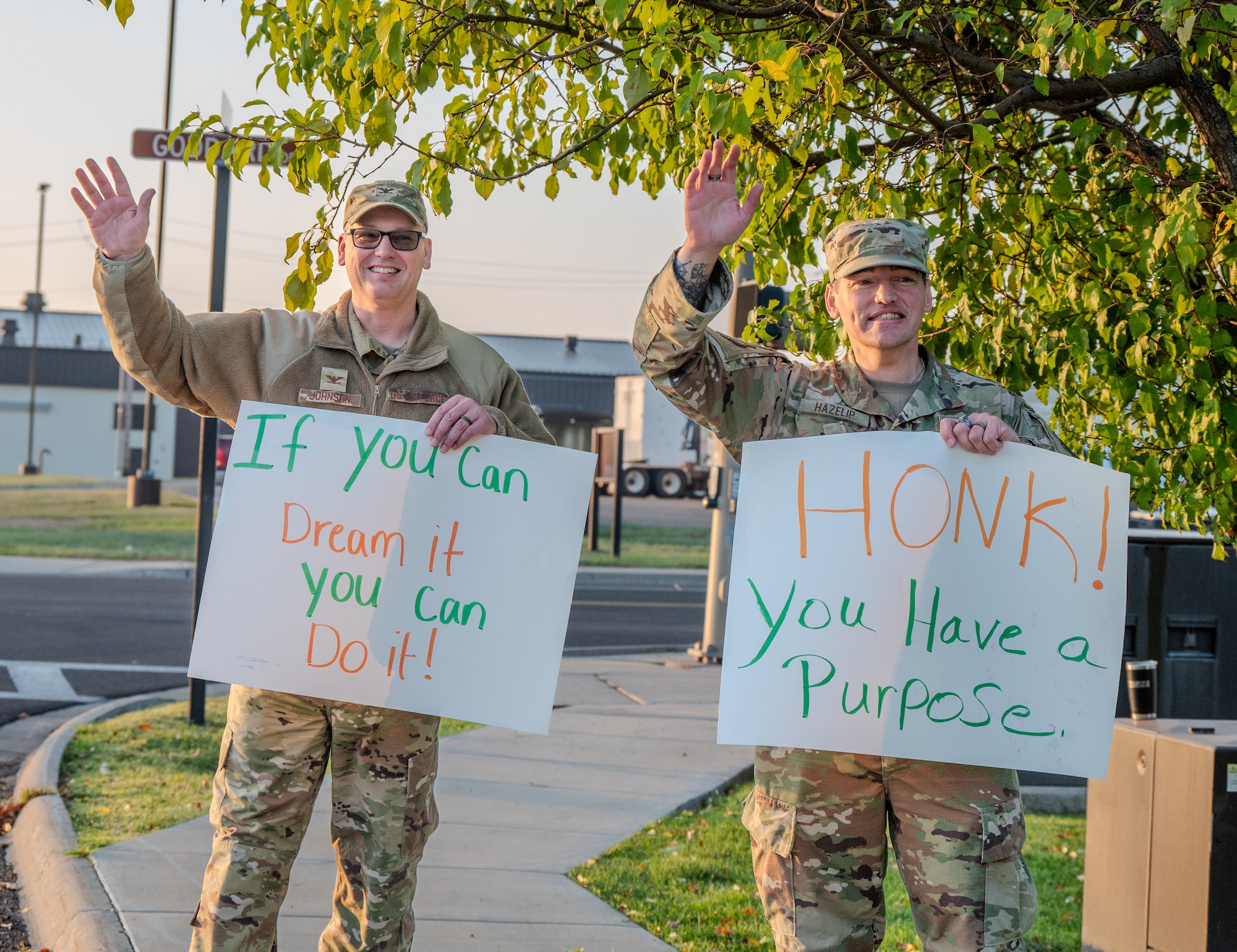 Two Airmen Wave