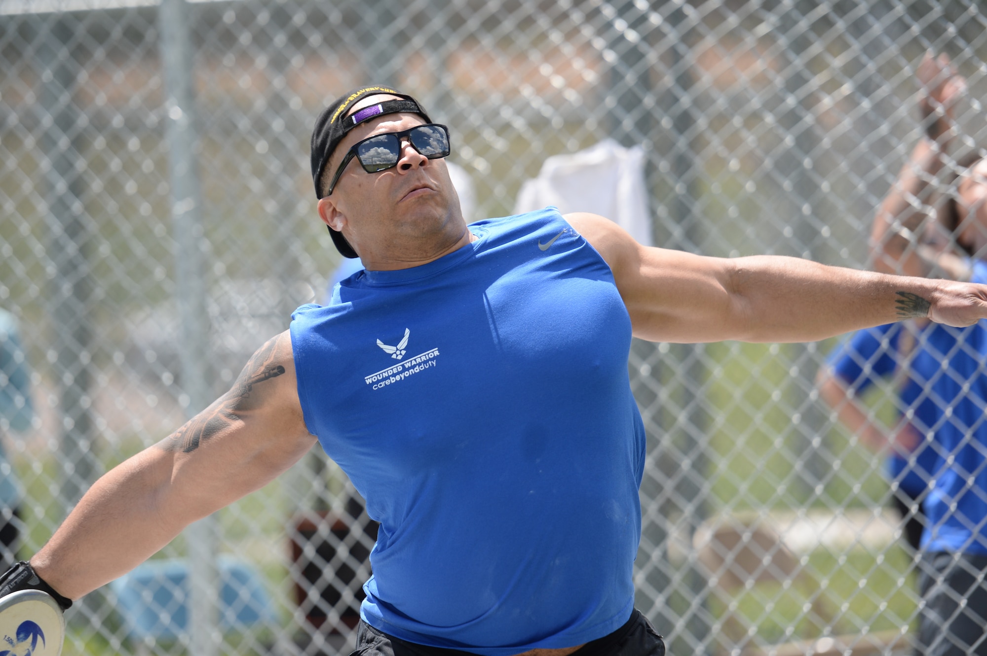 MSgt Ryan Hines trains for field at the United States Air Force Academy in Colorado Springs. Hines and others from Team Air Force participated in a week-long training camp in early June in preparation for the 2025 DoD Warrior Games to be held in July. DoD Warrior Games, hosted by U.S. Army Training & Doctrine Command, brings together nearly 200 military service members to compete in adaptive sports as part of their recovery journeys. The 2025 games will be held from July 18 through 26th at Colorado College.