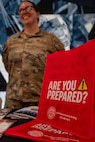 U.S. Air Force Master Sgt. Candice White, Joint Base Anacostia-Bolling Military Family Readiness Center superintendent, discusses National Preparedness Month at Joint Base Anacostia-Bolling, Washington, D.C., Sept. 9, 2025.