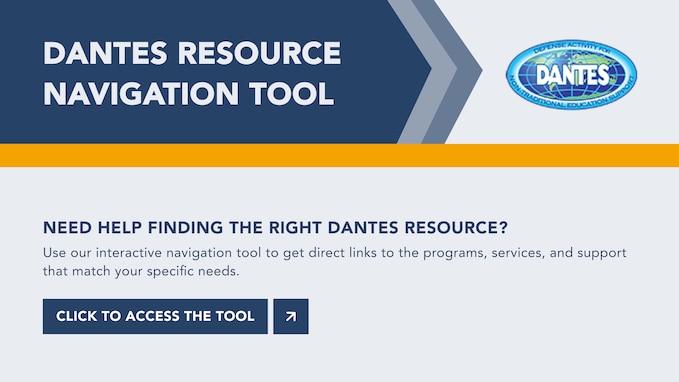 Click to access the DANTES Resource Navigation Tool