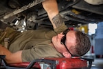 U.S. Army Spc. Josiah Davenport, assigned to the 269th Military Police Company, Tennessee National Guard conducts maintenance on a vehicle at Joint Base Anacostia-Bolling in Washington, D.C., Aug. 30, 2025. About 2,300 National Guard members are supporting the D.C. Safe and Beautiful mission providing critical support to the D.C. Metropolitan Police Department in ensuring the safety of all who live, work and visit the District.