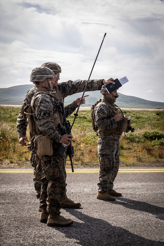 U.S. Marines with 2nd Battalion, 14th Marine regiment, 4th Marine Division, conduct a dry fire during High Mobility Artillery Rocket System (HIMARS) training as part of ARCTIC EDGE 2025 (AE25), at Cold Bay, Alaska. 17th, 2025. Specialized Arctic training generates valuable lessons learned for warfighters and enablers ensuring they can execute their assigned missions in any environment. AE25 is a NORAD and U.S. Northern Command-led homeland defense exercise designed to improve readiness, demonstrate capabilities and enhance Joint and Allied Force interoperability in the Arctic. (U.S. Marine Corps Photo by Lance Cpl. Edward Spears)