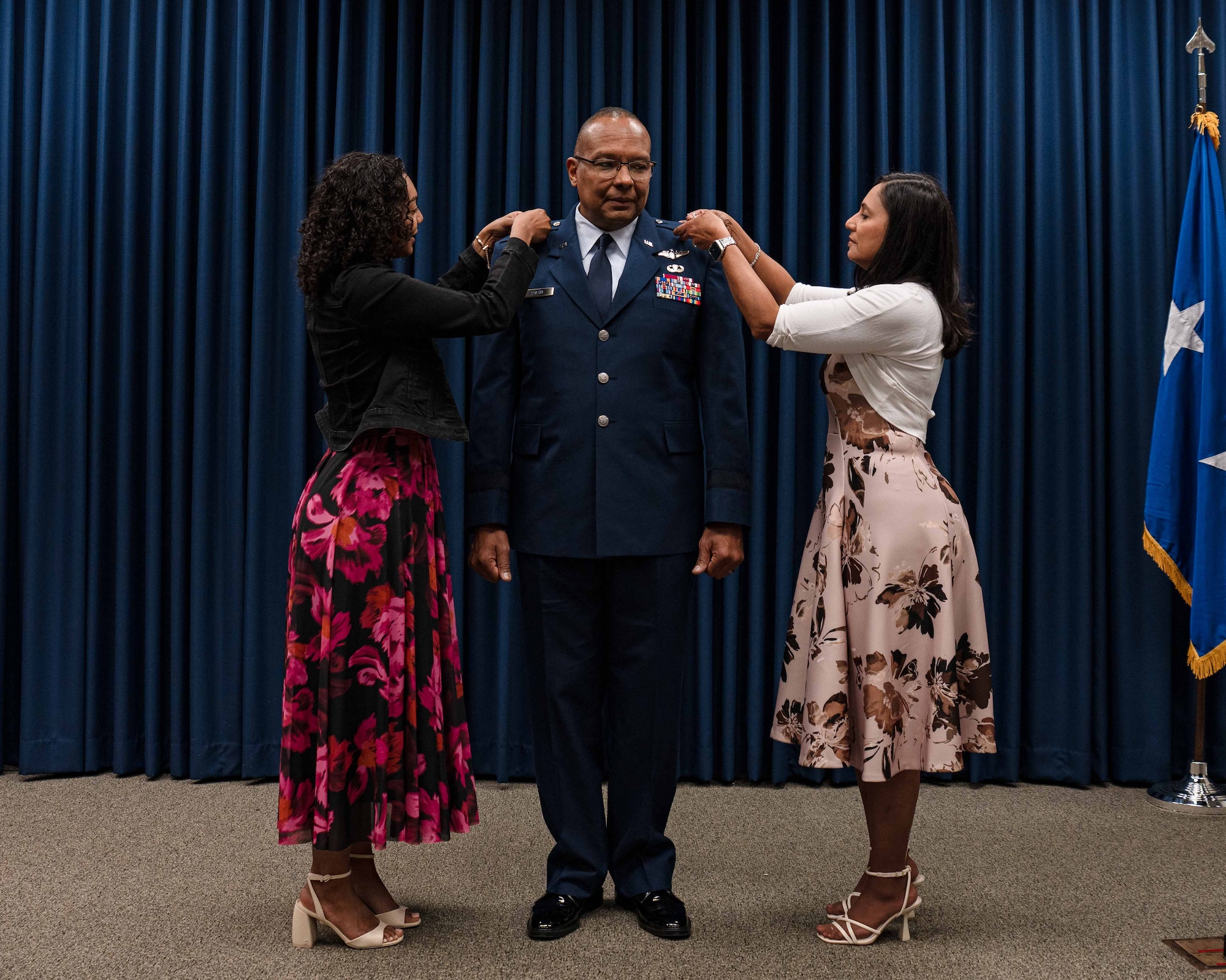 The ceremony marked Colón-DeJesús’ promotion to brigadier general and recognized his continued service as the Chief of Staff for the South Dakota Air National Guard.