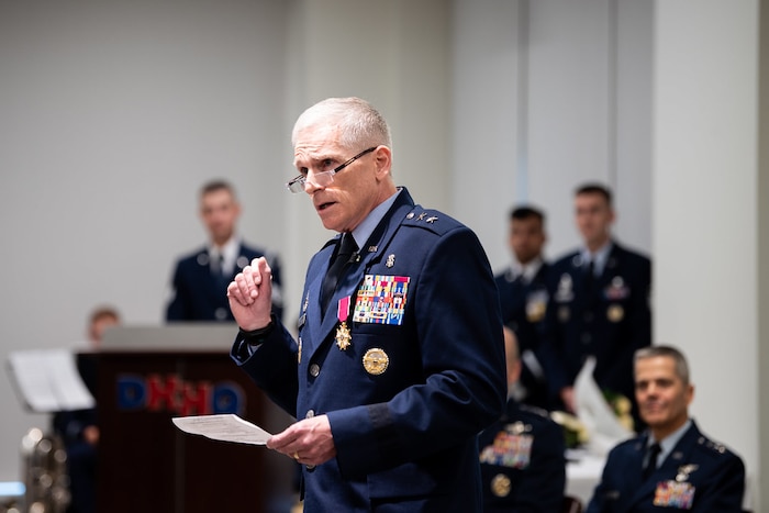 Image of an Airman speaking.