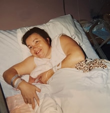 Lt. Danielle Acosta as a newborn infant with mom, Tina Cox, in the L&D unit at Naval Hospital Jacksonville, January 1998. Acosta currently serves a nurse in the same unit and just delivered her daughter here last month.