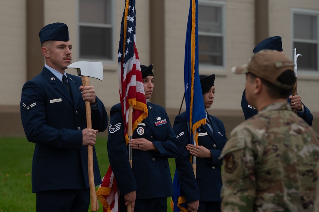 Airmen from the Eielson Air Force Base Honor Guard present the colors during the 24th annual 9/11 Remembrance Ceremony at Eielson Air Force Base, Alaska, Sept. 11, 2025.