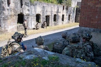 Explosive Ordnance Disposal (EOD) Technicians assigned to EOD Mobile Unit 8 participate in a tactics, techniques, and procedures exchange during Sea Breeze 2025-2.