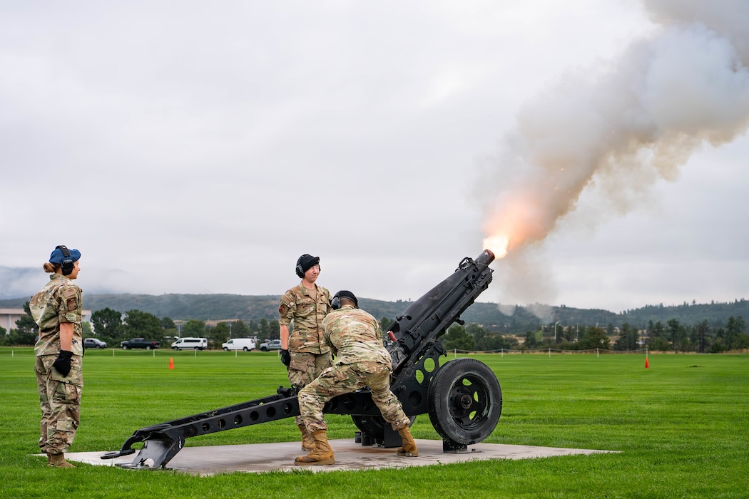 Cadets firing cannon