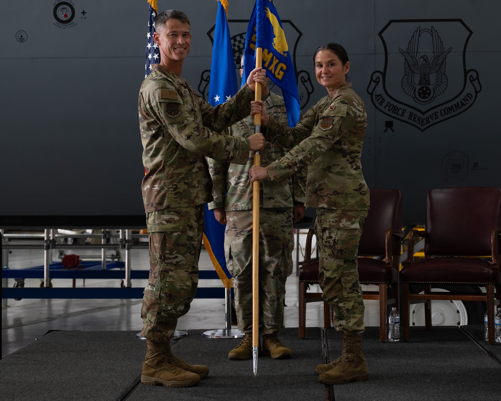 Col. Cynthia Vernier assumed command of the 459th Maintenance Group over this past weekend. The Sep. 6, 2025, change of command ceremony was held at the 459th Air Refueling Wing at Joint Base Andrews, Md. The 459th ARW Commander Col. Michael Masuda was the presiding official. Prior to her appointment to the 459th MXG, Col. Vernier was the Individual Mobilization Augmentee to the Chief of the Maintenance Division, Director of Logistics, Deputy Chief of Staff for Logistics, Installations, and Force Protection at the Pentagon. Col. Vernier is also no stranger to the Wing as she was once the Commander of the 459th Aircraft Maintenance Squadron. Welcome, Col. Vernier! (U.S. Air Force photo by Senior Airman Alexcia Givens)