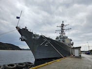 The Arleigh Burke-class guided-missile destroyer USS Mahan (DDG 72) moors in Bergen, Norway, Sept. 11, 2025. Mahan, as a part of Carrier Strike Group 12, is on a scheduled deployment in the U.S. 6th Fleet area of operations to support the warfighting effectiveness, lethality and readiness of U.S. Naval Forces Europe-Africa and defend U.S. Allied and partner interests in the region. (U.S. Navy courtesy photo)